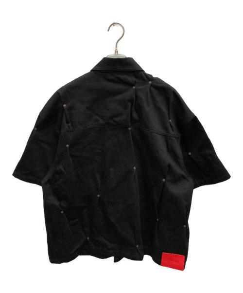 KUSIKOHC（クシコック）KUSIKOHC (クシコック) Multi Rivet Denim Shirt ブラック サイズ:SIZE　Lの古着・服飾アイテム