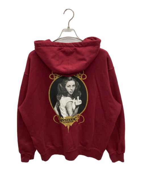 SUPREME（シュプリーム）Supreme (シュプリーム) Hysteric Glamour (ヒステリックグラマー) Zip Up Hooded Sweatshirt レッド サイズ:SIZE　Lの古着・服飾アイテム