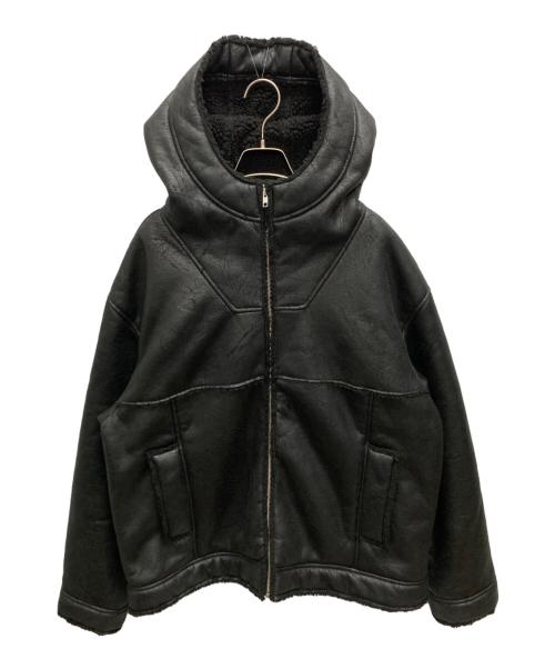 SUPREME（シュプリーム）SUPREME (シュプリーム) Faux Shearling Hooded Jacket ブラック サイズ:SIZE XLの古着・服飾アイテム