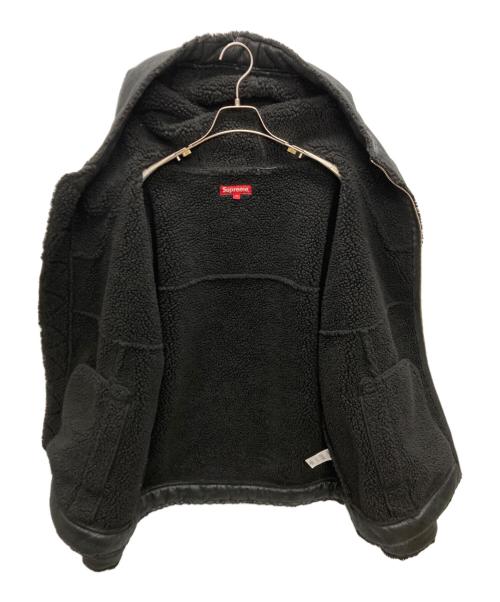 SUPREME（シュプリーム）SUPREME (シュプリーム) Faux Shearling Hooded Jacket ブラック サイズ:SIZE XLの古着・服飾アイテム