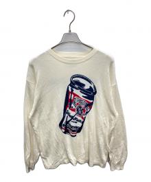 WASTED YOUTH（ウェイステッドユース）の古着「BUDWEISER KNIT」｜アイボリー