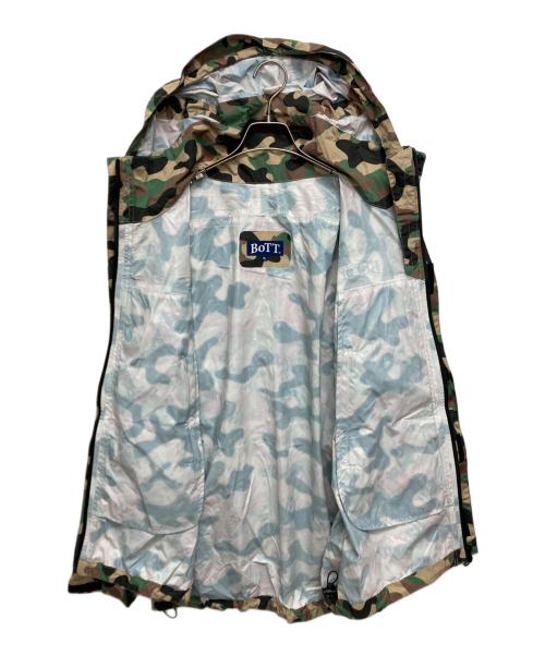 BoTT（ボット）BoTT (ボット) RAGLAN SHELL JACKET グリーン×ブラウン サイズ:SIZE XLの古着・服飾アイテム