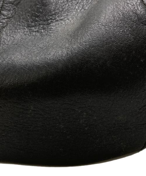 CALEE（キャリー）CALEE (キャリー) レザー キャスケット ブラック サイズ:Mの古着・服飾アイテム