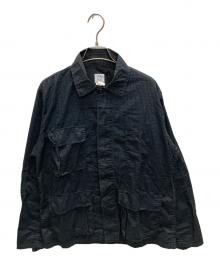 POST O'ALLS（ポストオーバーオールズ）の古着「BDU-R JACKET」｜ネイビー×ホワイト