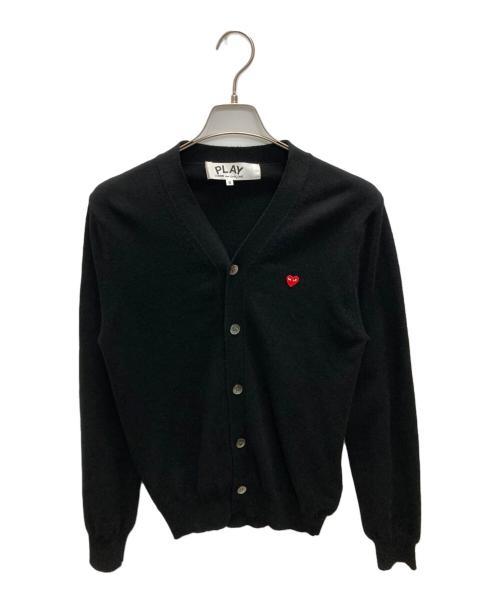 PLAY COMME des GARCONS（プレイコムデギャルソン）PLAY COMME des GARCONS (プレイコムデギャルソン) ハートワッペンカーディガン ブラック サイズ:SIZE　Sの古着・服飾アイテム