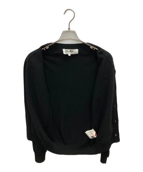 PLAY COMME des GARCONS（プレイコムデギャルソン）PLAY COMME des GARCONS (プレイコムデギャルソン) ハートワッペンカーディガン ブラック サイズ:SIZE　Sの古着・服飾アイテム