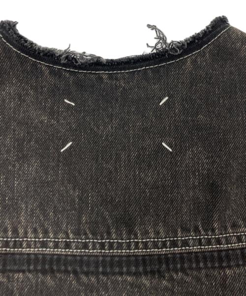 Maison Margiela（メゾンマルジェラ）Maison Margiela (メゾンマルジェラ) ノーカラー ペイント デニム ジャケット ブラック サイズ:SIZE　44の古着・服飾アイテム