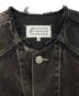 中古・古着 Maison Margiela (メゾンマルジェラ) ノーカラー ペイント デニム ジャケット ブラック サイズ:SIZE　44：80000円