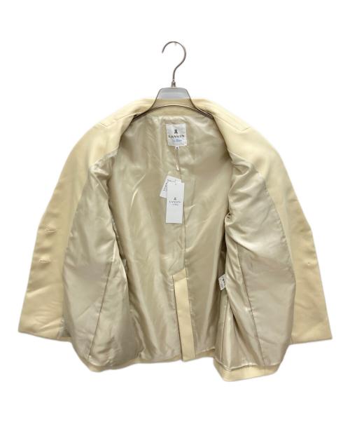 LANVIN en Bleu（ランバンオンブルー）LANVIN en Bleu (ランバンオンブルー) リボンブローチテーラードジャケット イエロー サイズ:SIZE 38の古着・服飾アイテム