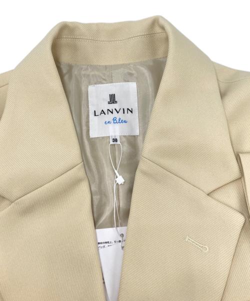 LANVIN en Bleu（ランバンオンブルー）LANVIN en Bleu (ランバンオンブルー) リボンブローチテーラードジャケット イエロー サイズ:SIZE 38の古着・服飾アイテム