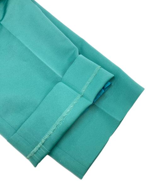 SEVEN TEN by MIHO KAWAHITO（セブン テン バイ ミホ カワヒト）SEVEN TEN by MIHO KAWAHITO (セブン テン バイ ミホ カワヒト) カラーグログランパンツ グリーン サイズ:SIZE Mの古着・服飾アイテム