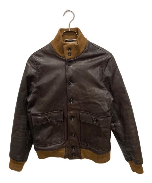 GB sport（ゴールデンベアスポーツ）GB SPORT (ゴールデンベアスポーツ) TYPE A-1レザージャケット ブラウン サイズ:SIZE Mの古着・服飾アイテム