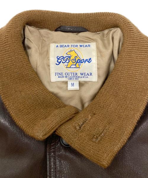 GB sport（ゴールデンベアスポーツ）GB SPORT (ゴールデンベアスポーツ) TYPE A-1レザージャケット ブラウン サイズ:SIZE Mの古着・服飾アイテム