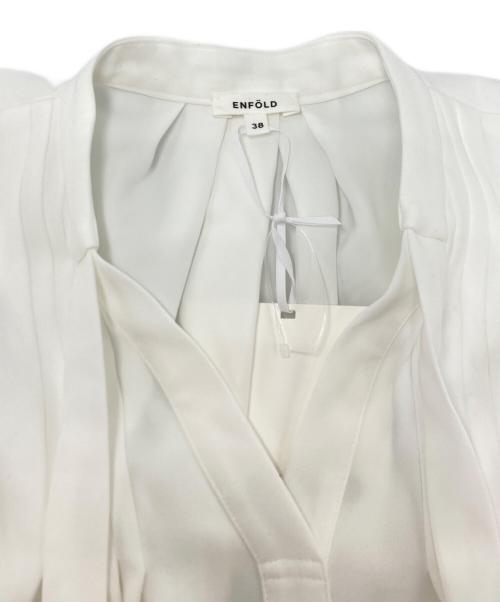 ENFOLD（エンフォルド）ENFOLD (エンフォルド) LAYERED-CUFF BLOUSE ホワイト サイズ:SIZE 38の古着・服飾アイテム