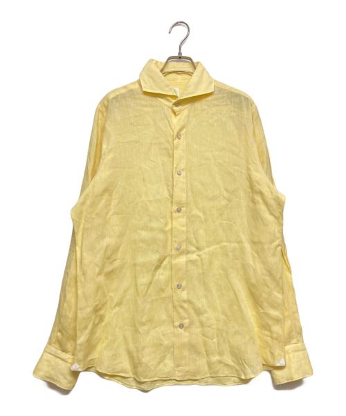 finamore（フィナモレ）finamore (フィナモレ) リネンシャツ イエロー サイズ:SIZE Lの古着・服飾アイテム