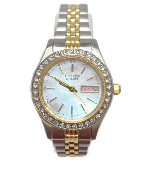 CITIZEN（シチズン）CITIZEN (シチズン) Quartz Crystal White Mother of Pearl Dial ホワイトの古着・服飾アイテム
