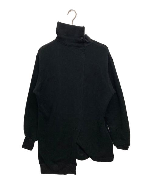 REGULATION Yohji Yamamoto（レギュレーションヨウジヤマモト）REGULATION Yohji Yamamoto (レギュレーションヨウジヤマモト) Liy/C BRUSHED FRENCH TERRY PANELED HIGH-NECK PULLOVER ブラック サイズ:SIZE　2の古着・服飾アイテム