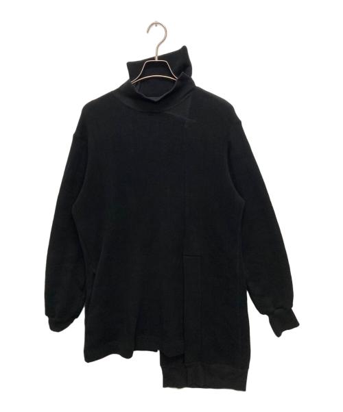REGULATION Yohji Yamamoto（レギュレーションヨウジヤマモト）REGULATION Yohji Yamamoto (レギュレーションヨウジヤマモト) Liy/C BRUSHED FRENCH TERRY PANELED HIGH-NECK PULLOVER ブラック サイズ:SIZE　2の古着・服飾アイテム