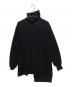 REGULATION Yohji Yamamoto (レギュレーションヨウジヤマモト) Liy/C BRUSHED FRENCH TERRY PANELED HIGH-NECK PULLOVER ブラック サイズ:SIZE　2：28000円