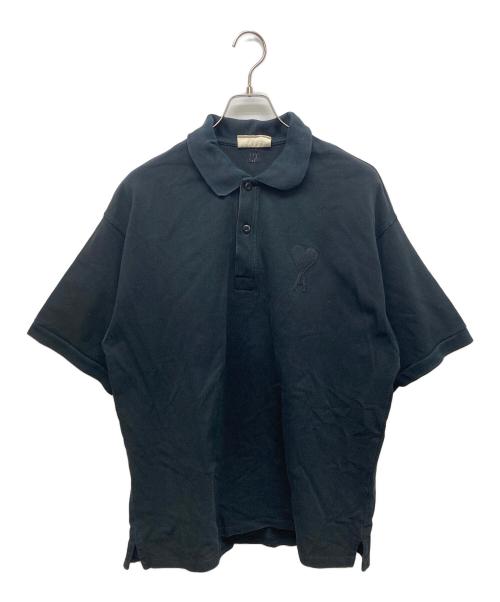 AMI Alexandre Mattiussi（アミアレクサンドルマテュッシ）AMI Alexandre Mattiussi (アミアレクサンドルマテュッシ) ポロシャツ ブラック サイズ:SIZE XLの古着・服飾アイテム