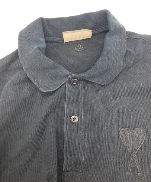 AMI Alexandre Mattiussi（アミアレクサンドルマテュッシ）AMI Alexandre Mattiussi (アミアレクサンドルマテュッシ) ポロシャツ ブラック サイズ:SIZE XLの古着・服飾アイテム