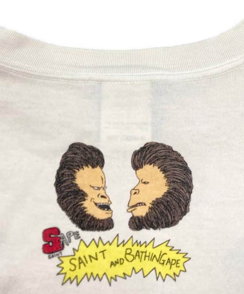 SAINT MICHAEL（セントマイケル）SAINT MICHAEL (セントマイケル) A BATHING APE (ア ベイシング エイプ) AP SS TEE ホワイト サイズ:SIZE Lの古着・服飾アイテム