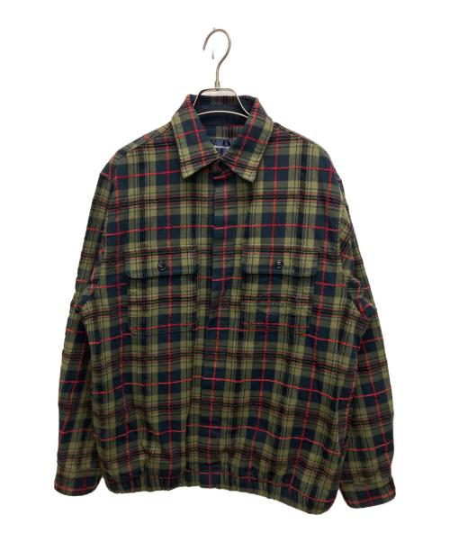 thisisneverthat（ディスイズネバーザット）thisisneverthat (ディスイズネバーザット) チェックシャツジャケット カーキ サイズ:SIZE Sの古着・服飾アイテム