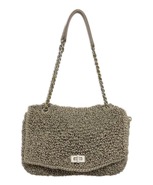 ANTEPRIMA（アンテプリマ）ANTEPRIMA (アンテプリマ) PVCワイヤーショルダーバッグ グレージュの古着・服飾アイテム