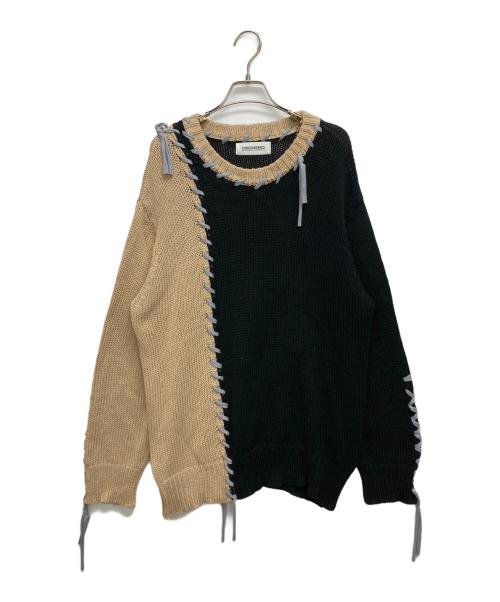 DISCOVERED（ディスカバード）DISCOVERED (ディスカバード) ブランケットステッチ プルオーバー ニット ブラック サイズ:SIZE　3の古着・服飾アイテム