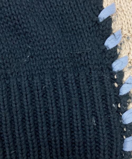 DISCOVERED（ディスカバード）DISCOVERED (ディスカバード) ブランケットステッチ プルオーバー ニット ブラック サイズ:SIZE　3の古着・服飾アイテム