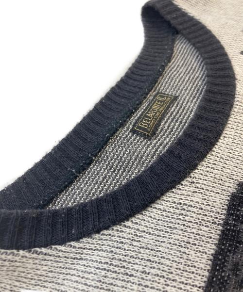 BELAFONTE（ベラフォンテ）BELAFONTE (ベラフォンテ) サマーニット ブラック×グレー サイズ:SIZE Sの古着・服飾アイテム