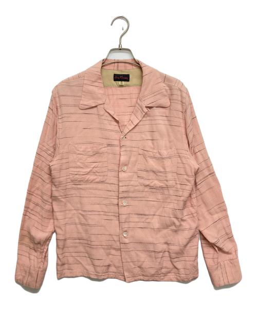 Dry Bones（ドライボーンズ）Dry bones (ドライボーンズ) 開襟レーヨンシャツ ピンク サイズ:SIZE Sの古着・服飾アイテム