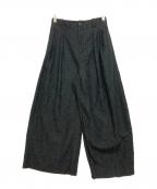 MAISON SPECIALメゾンスペシャル）の古着「Dress-Over Two-Tuck Buggy Pants」｜ブラック