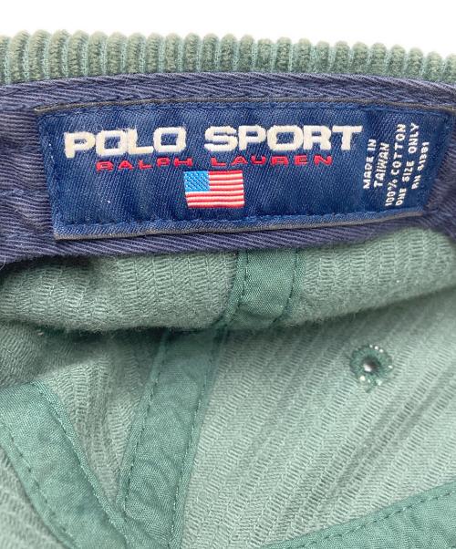 POLO SPORT（ポロスポーツ）POLO SPORT (ポロスポーツ) ポロベアコーデュロイキャップ グリーン サイズ:ONE SIZEの古着・服飾アイテム