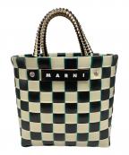 MARNIマルニ）の古着「MARKET TAPE MINI BASUKET/マーケットテープミニバスケット」｜グリーン×ホワイト