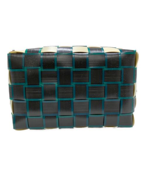MARNI（マルニ）MARNI (マルニ) MARKET TAPE MINI BASUKET/マーケットテープミニバスケット グリーン×ホワイト サイズ:実寸サイズをご参照下さい。の古着・服飾アイテム