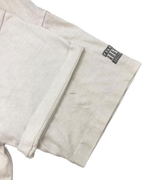 SAINT MICHAEL（セントマイケル）SAINT MICHAEL (セントマイケル) NEIGHBORHOOD (ネイバーフッド) ユーズド加工ダブルネームプリントTシャツ ホワイト サイズ:SIZE　Lの古着・服飾アイテム