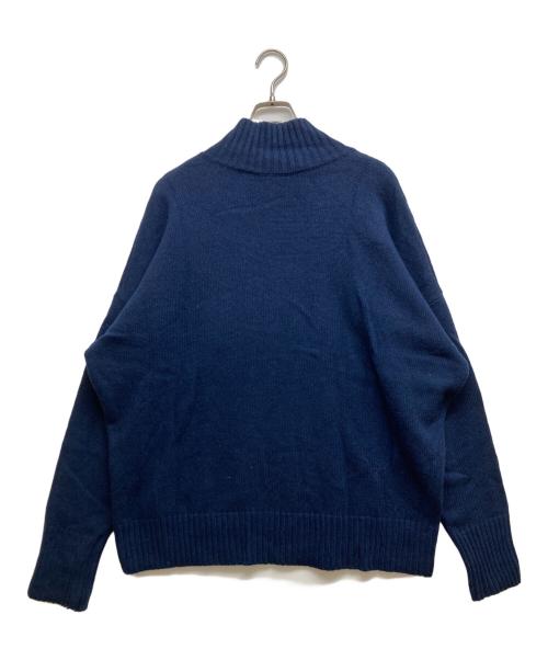 maison kitsune（メゾンキツネ）MAISON KITSUNE (メゾンキツネ) ハイネックニット ネイビー サイズ:Lの古着・服飾アイテム