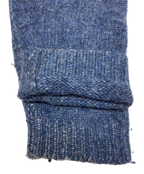 maison kitsune（メゾンキツネ）maison kitsune (メゾンキツネ) クルーネックニット ブルー サイズ:Mの古着・服飾アイテム