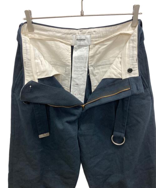 doublet（ダブレット）doublet (ダブレット) SILK CHINO WIDE TAPERED TROUSERS ネイビー サイズ:Ｍの古着・服飾アイテム