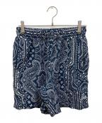 KITHキス）の古着「ペイズリーハーフパンツ」｜ネイビー