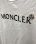中古・古着 MONCLER (モンクレール) フェルトMonclerロゴTシャツ ホワイト サイズ:Ｍ：18000円