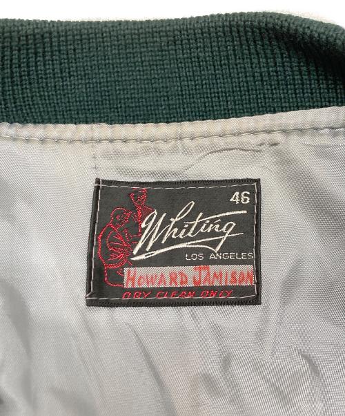 Whiting（ホワイティング）Whiting (ホワイティング) スタジャン ベージュ×グリーン サイズ:SIZE 46の古着・服飾アイテム