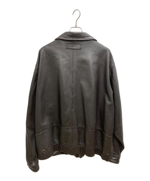 Eddie Bauer（エディーバウアー）Eddie Bauer (エディーバウアー) レザー フライトジャケット ブラウン サイズ:XXXLの古着・服飾アイテム