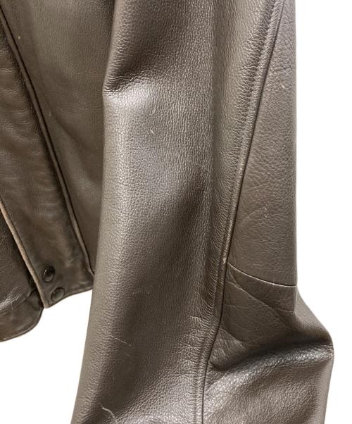 Eddie Bauer（エディーバウアー）Eddie Bauer (エディーバウアー) レザー フライトジャケット ブラウン サイズ:XXXLの古着・服飾アイテム