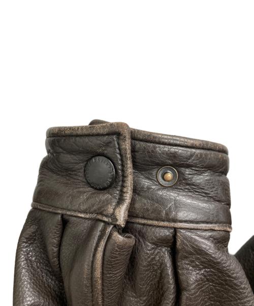 Eddie Bauer（エディーバウアー）Eddie Bauer (エディーバウアー) レザー フライトジャケット ブラウン サイズ:XXXLの古着・服飾アイテム