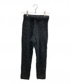 AURALEEオーラリー）の古着「BABY ALPACA WIDE RIB KNIT PANTS」｜ブラック
