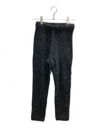 AURALEE（オーラリー）の古着「BABY ALPACA WIDE RIB KNIT PANTS」｜ブラック