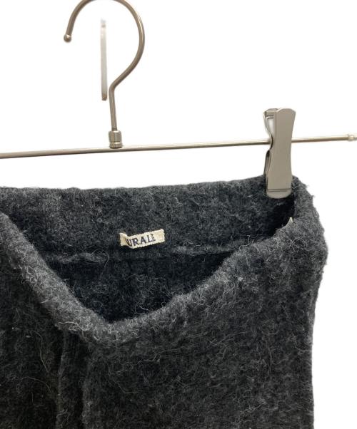 AURALEE（オーラリー）AURALEE (オーラリー) BABY ALPACA WIDE RIB KNIT PANTS ブラック サイズ:1の古着・服飾アイテム