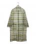 CABAN (キャバン) ナイロンオーガンジー チェックプリントステンカラーコート グリーン サイズ:F：10000円